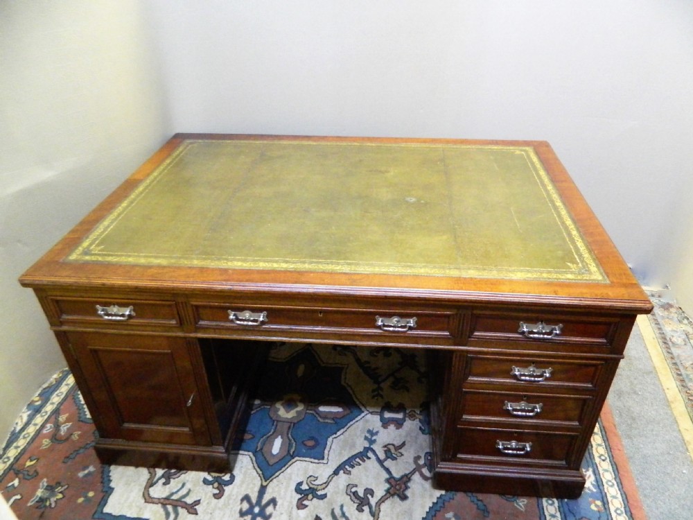 Mahogany partners desk - Maple & Co View IX