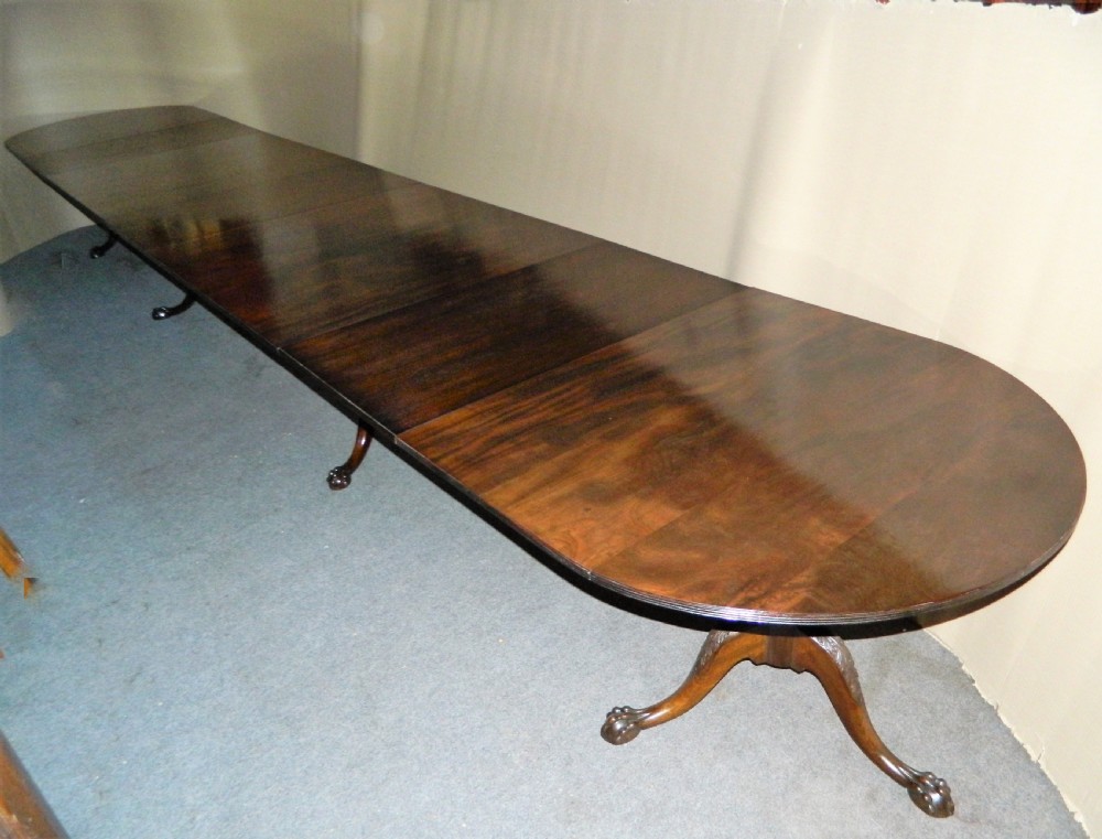 very large mahogany dining table View VI