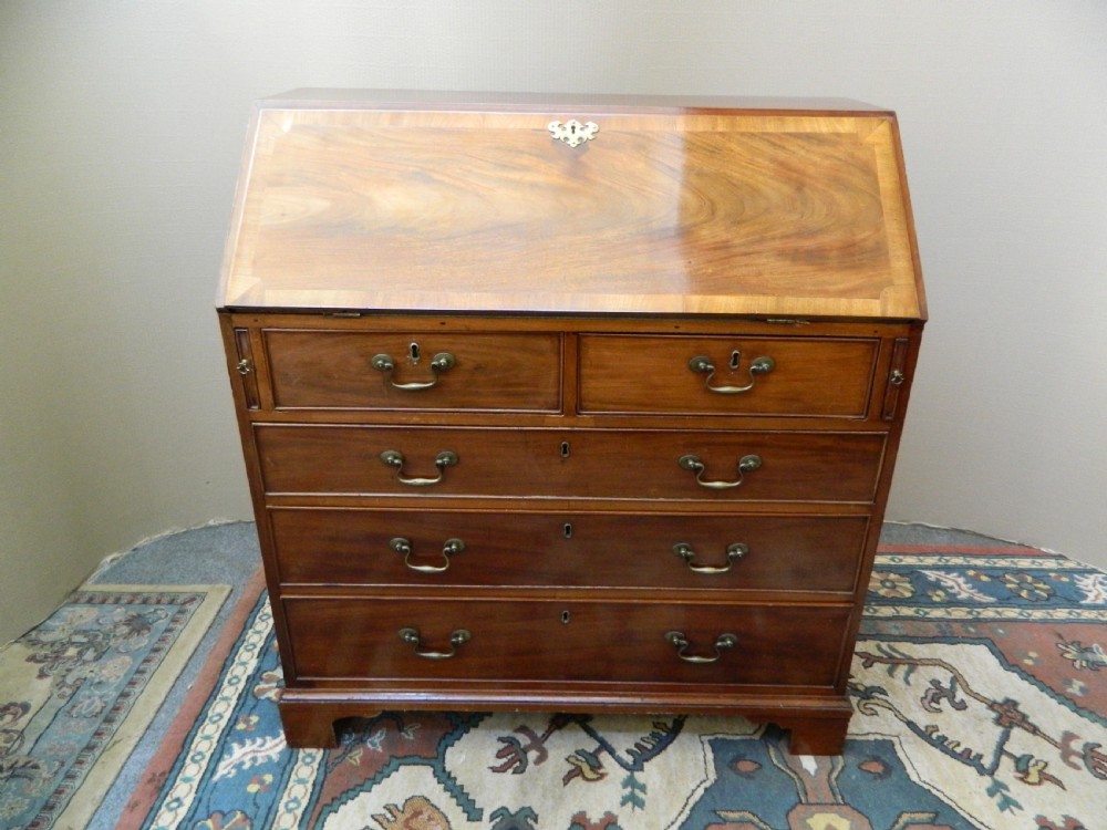 Georgian mahogany bureau View III