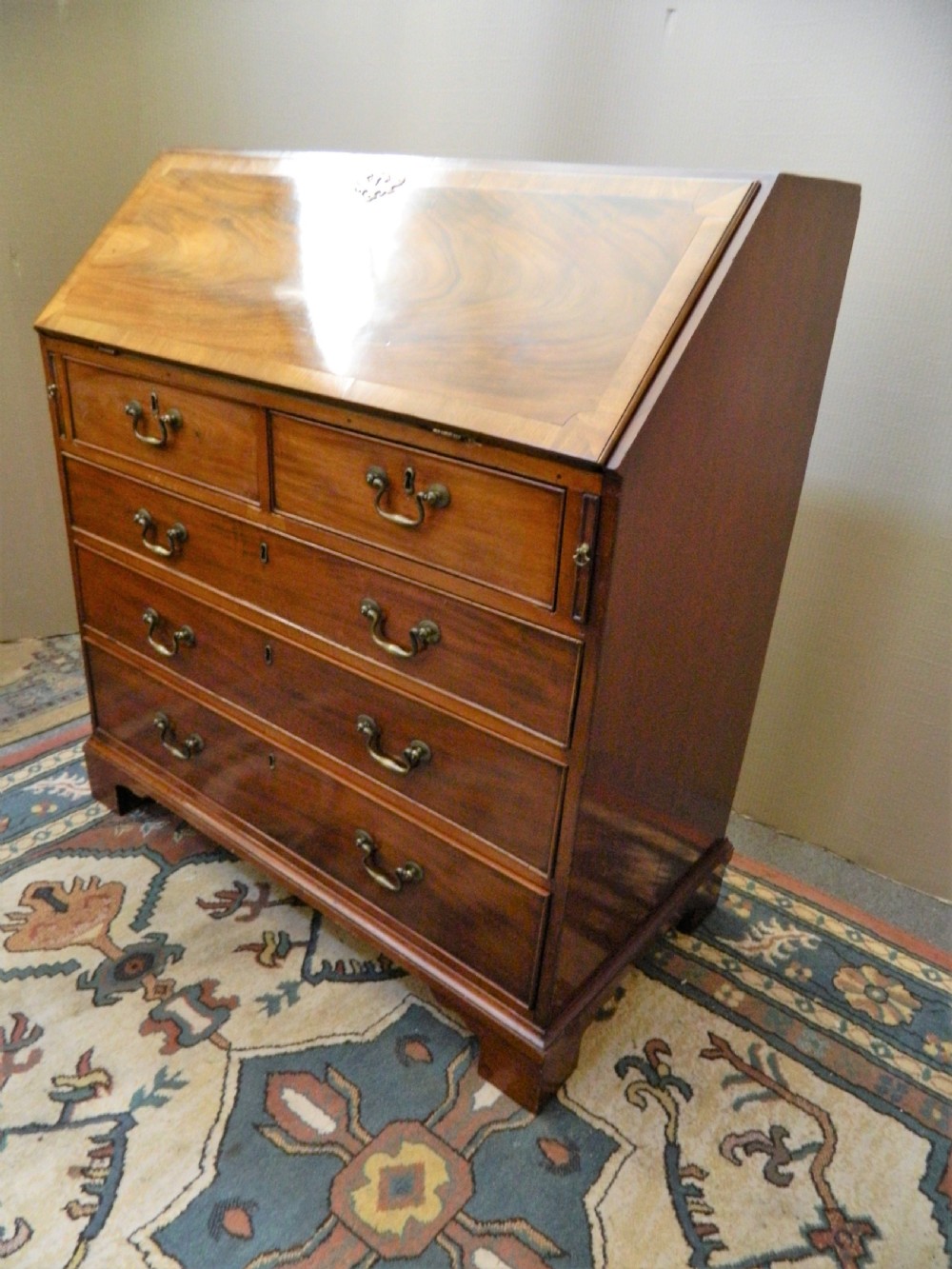 Georgian mahogany bureau View VII