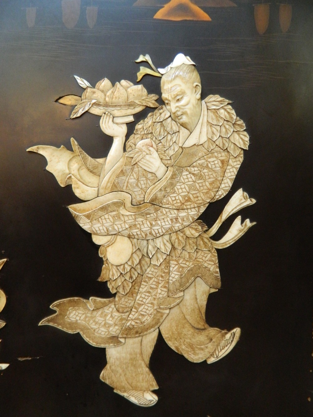 pair of Japanese Shibayama wall panels View II