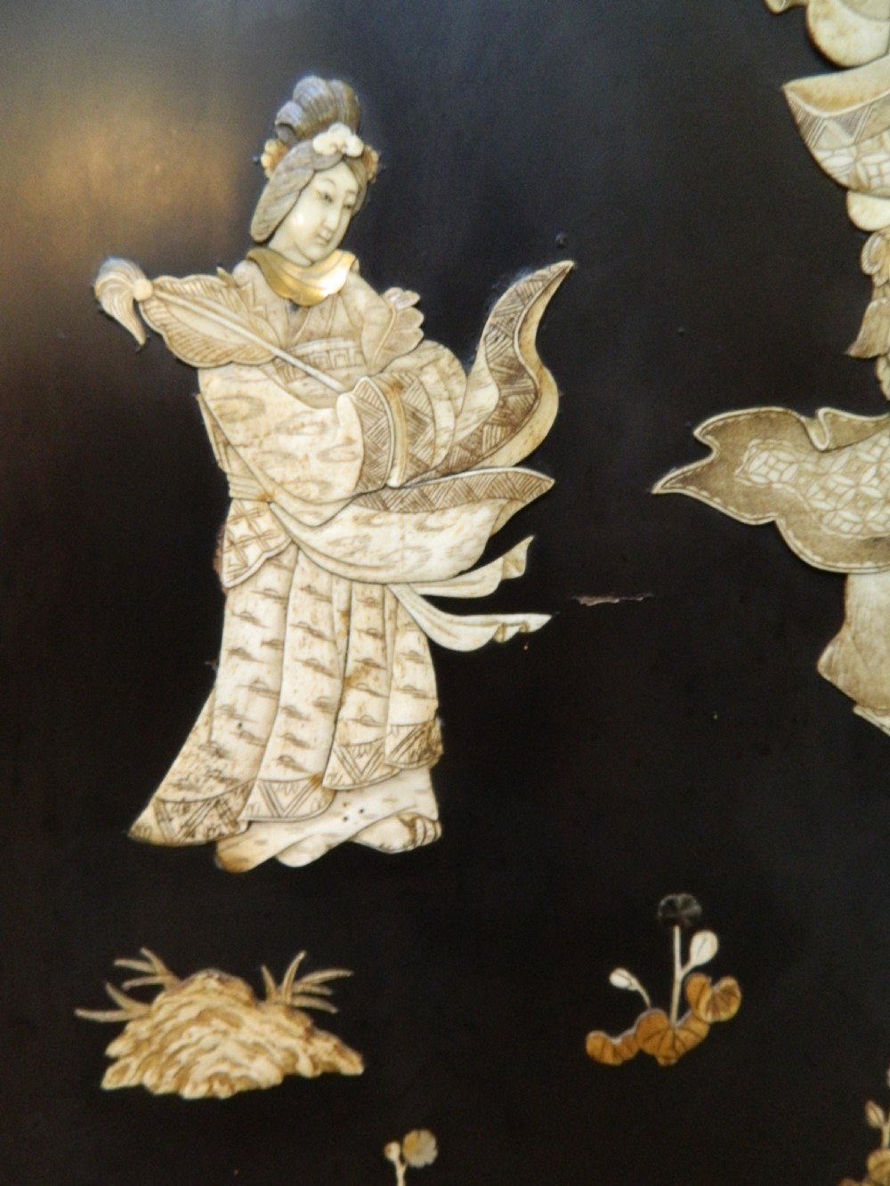 pair of Japanese Shibayama wall panels View III