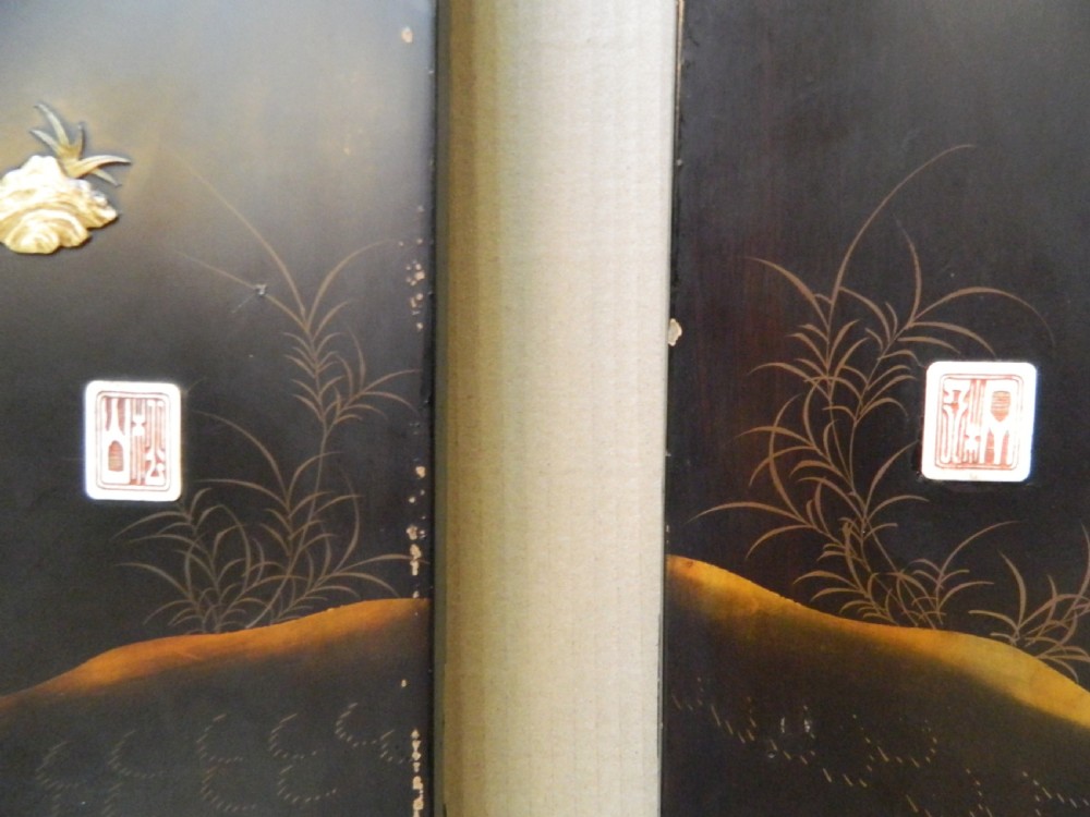 pair of Japanese Shibayama wall panels View VI