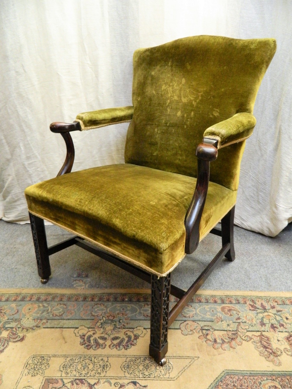 Georgian Gainsborough library chair