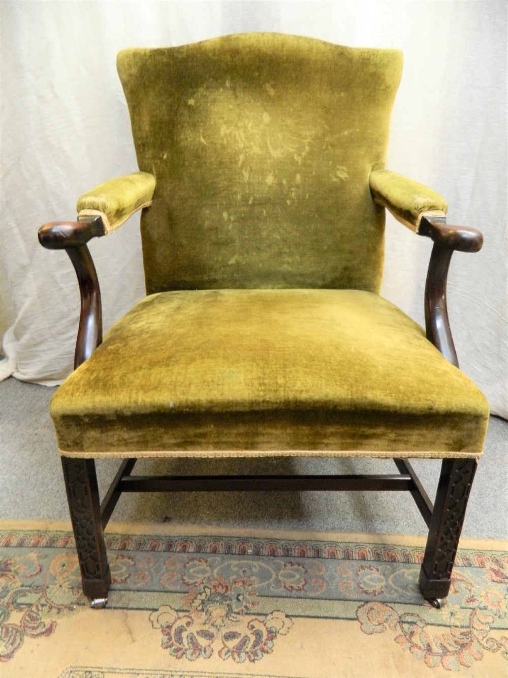 Georgian Gainsborough library chair View III