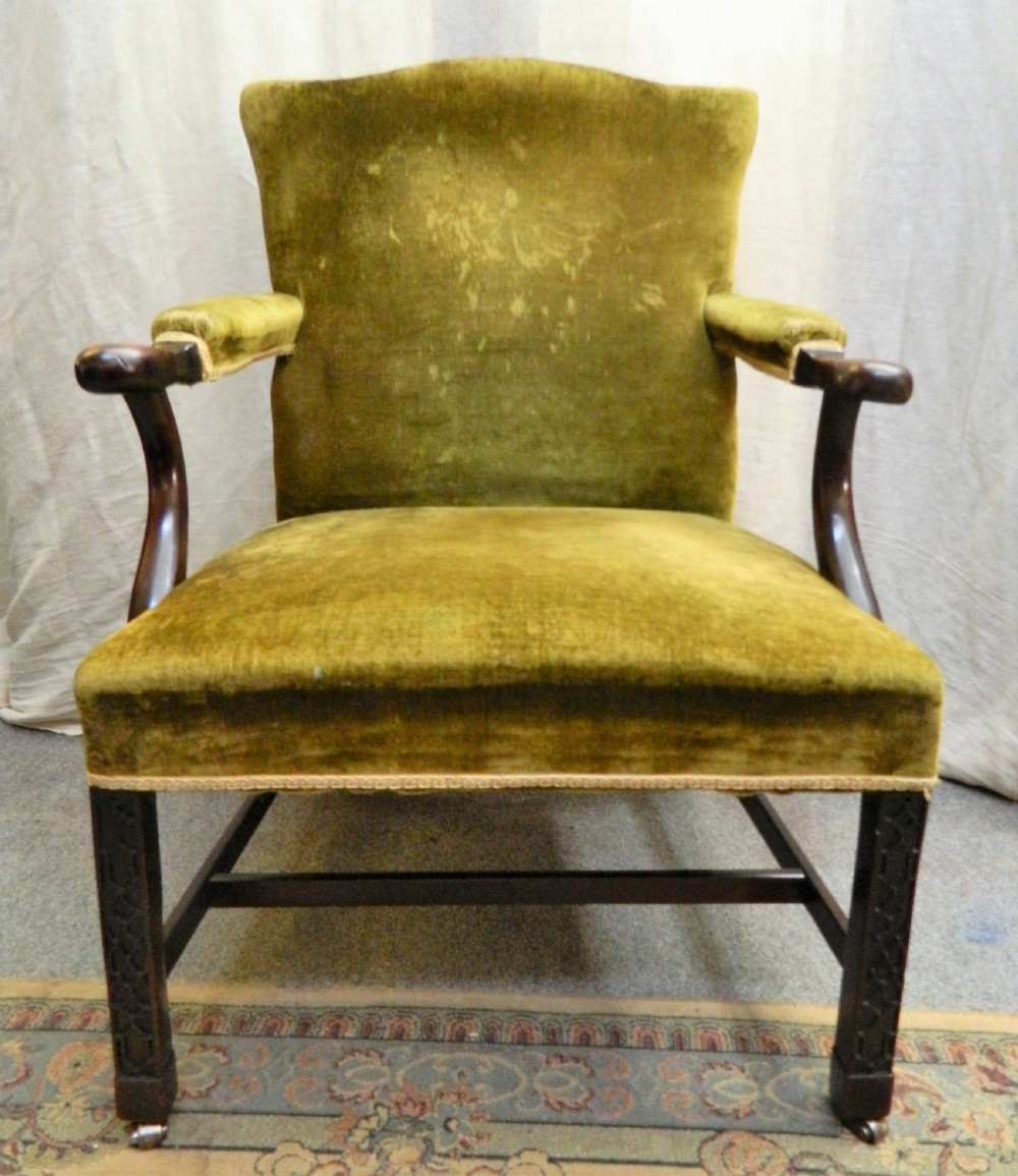 Georgian Gainsborough library chair View IV