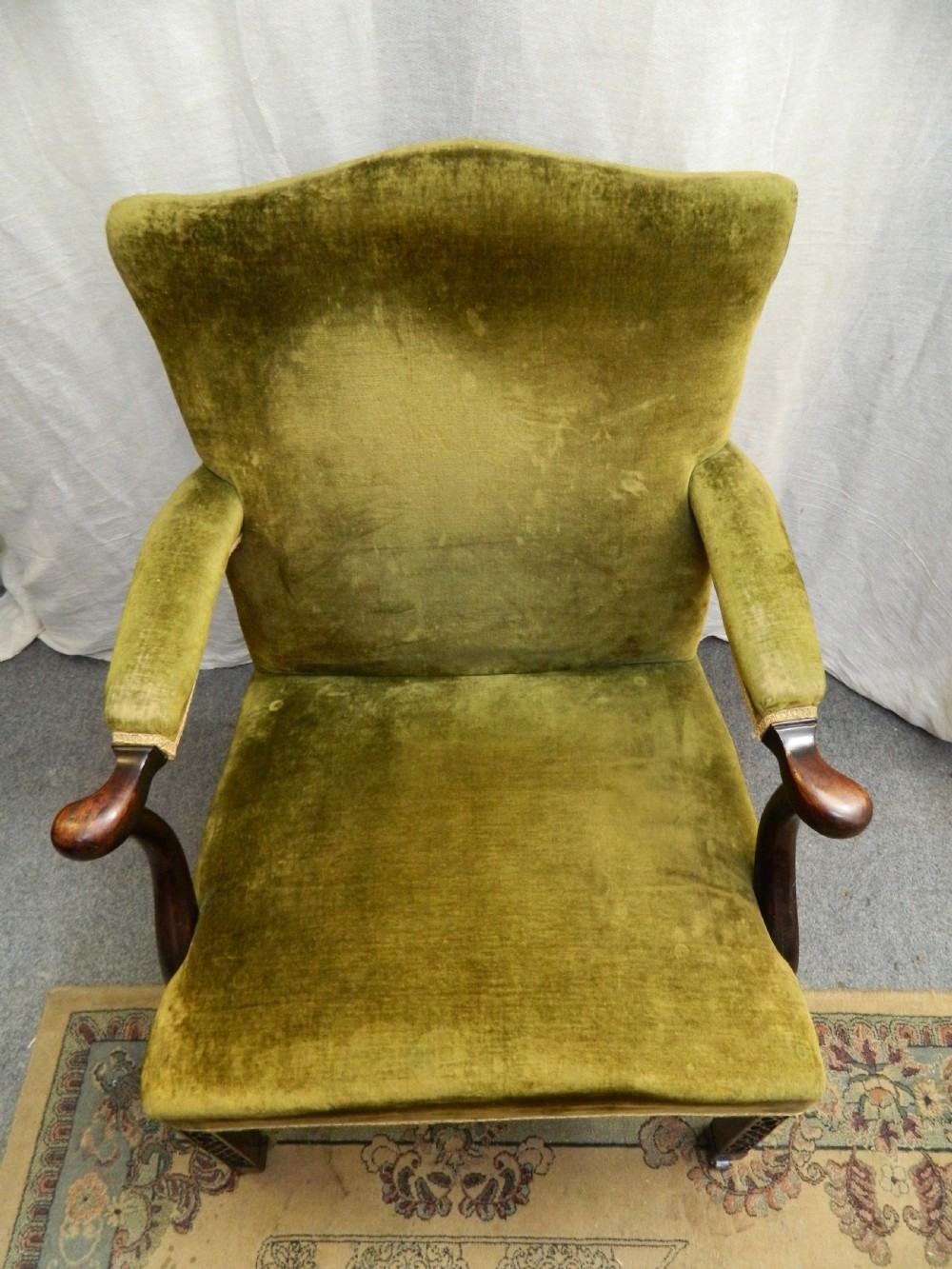 Georgian Gainsborough library chair View V