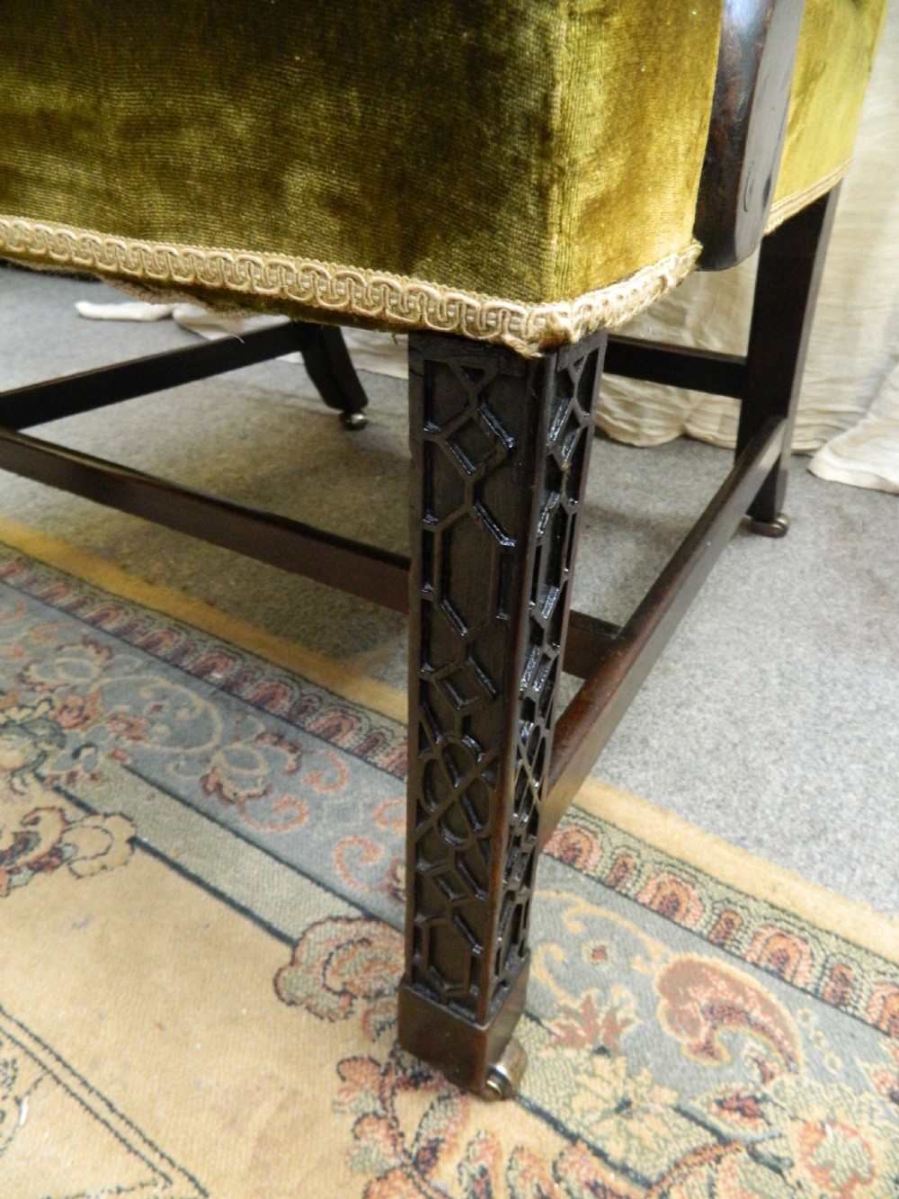 Georgian Gainsborough library chair View VI