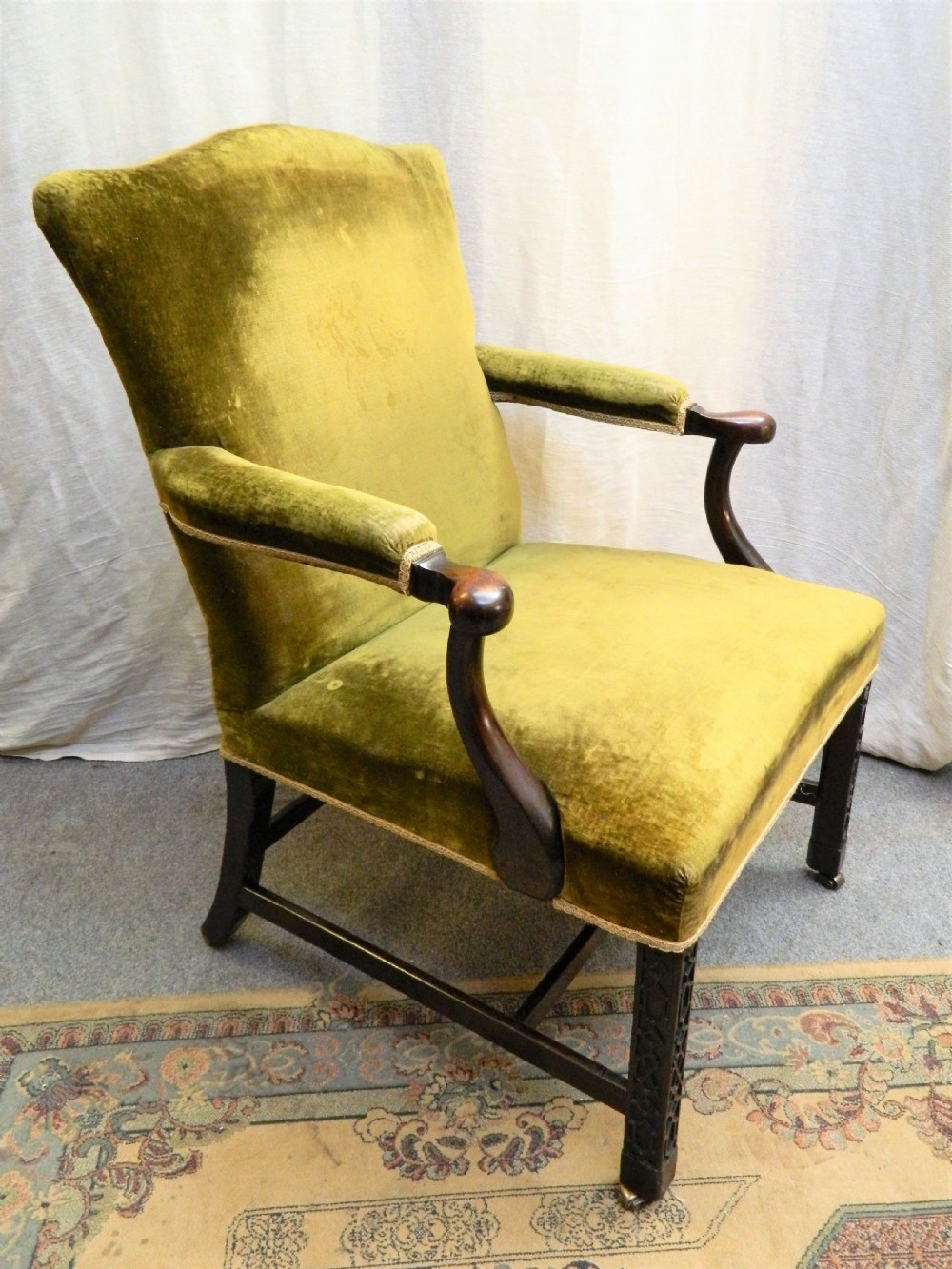 Georgian Gainsborough library chair View VIII