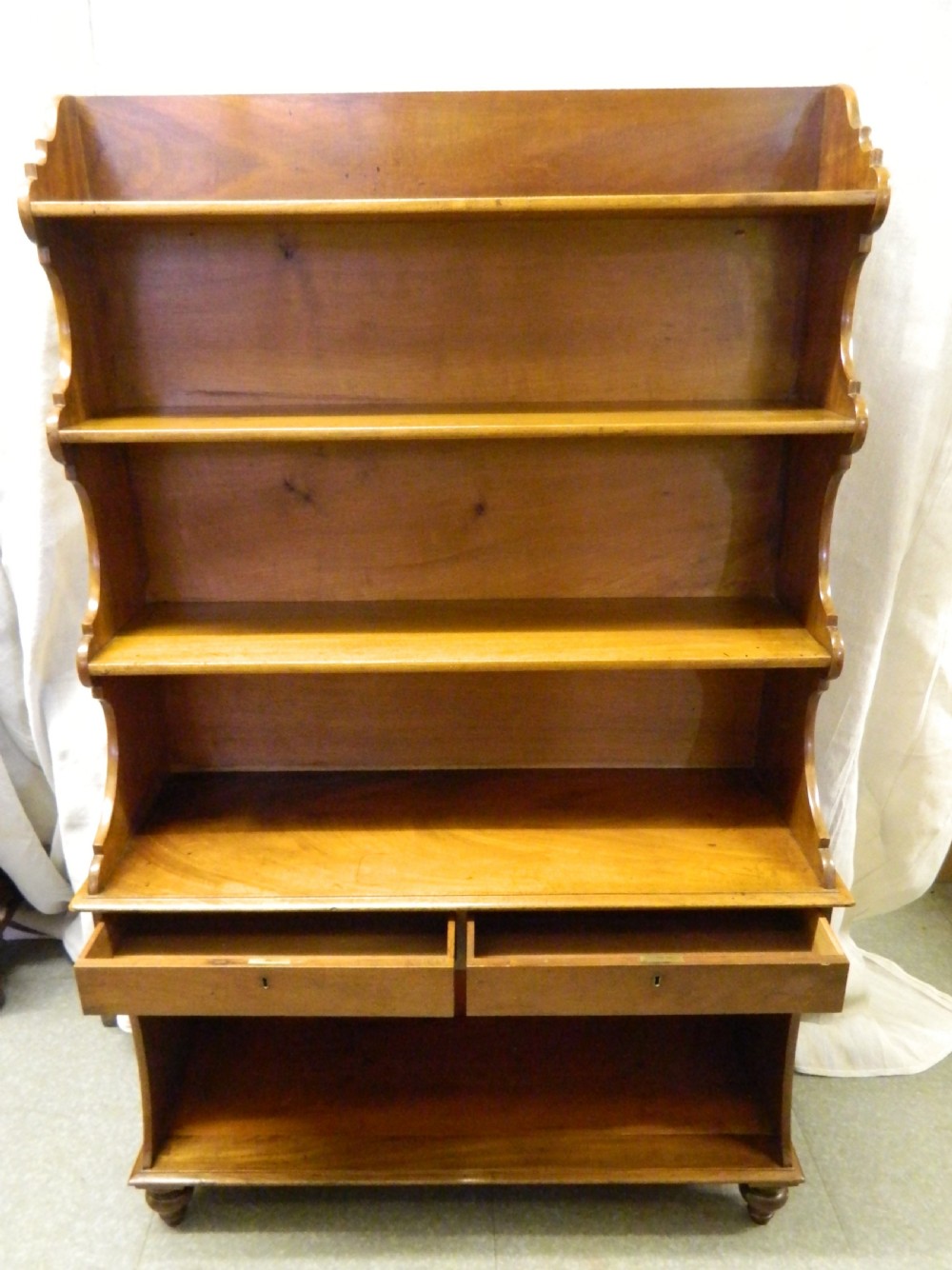 mahogany waterfall bookcase View IV