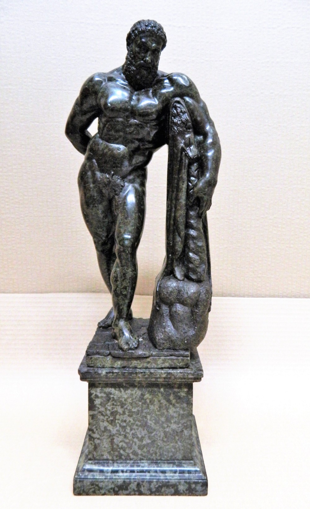 Verde Antico sculpture of Hercules View II