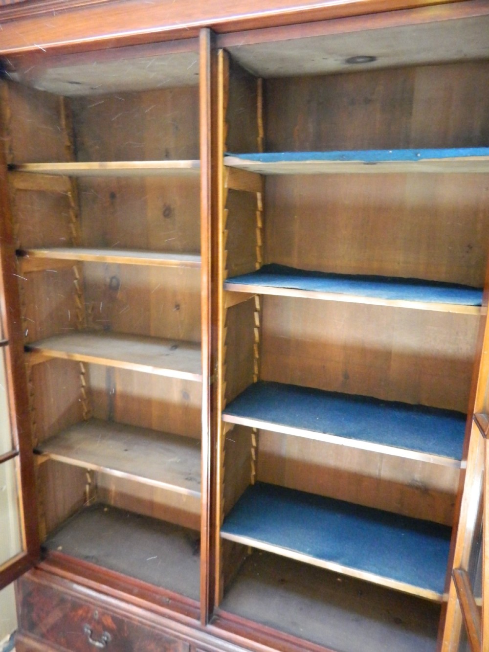 large mahogany bookcase / display cabinet View V