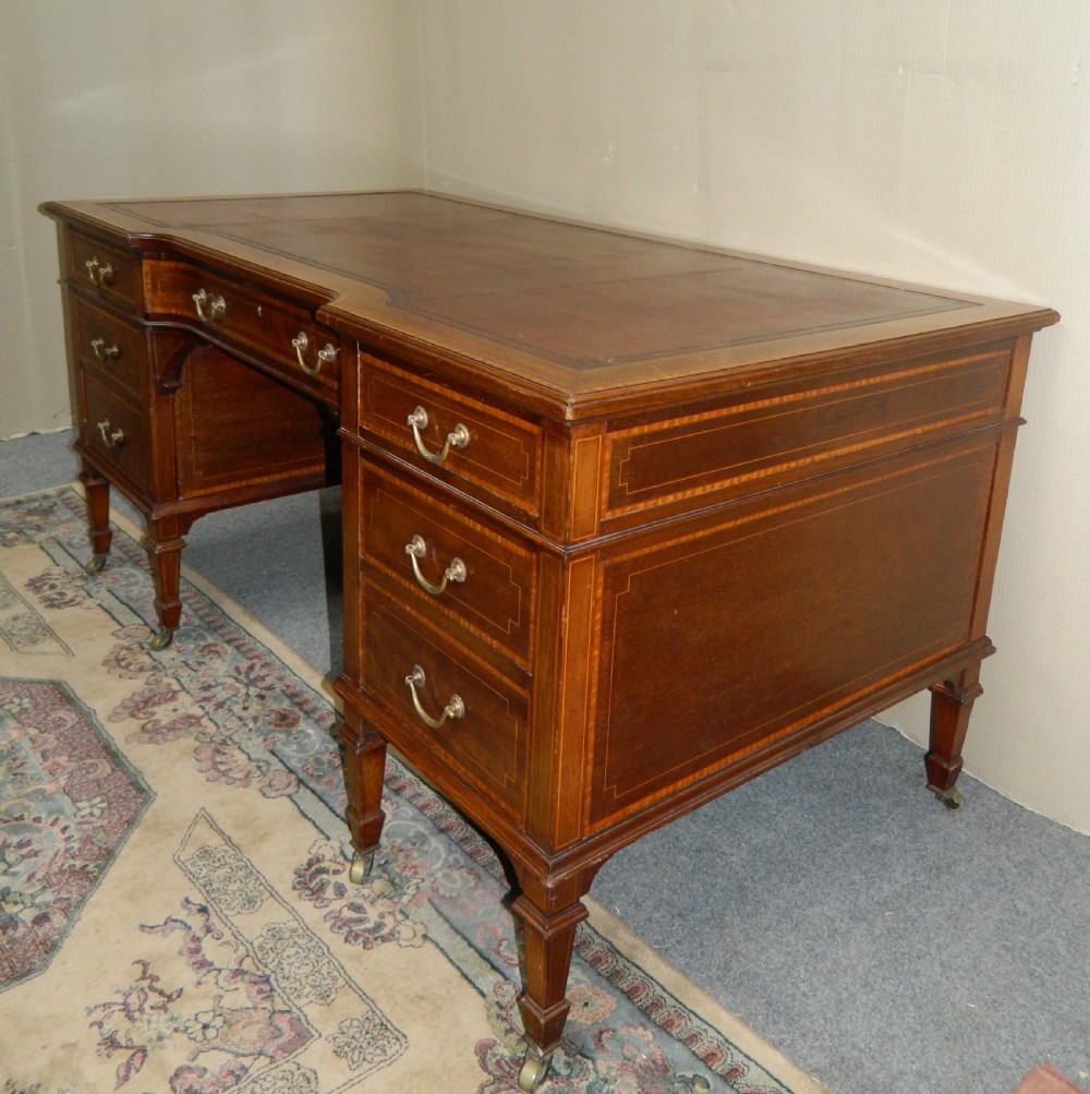 large mahogany desk - Maple & Co View IV