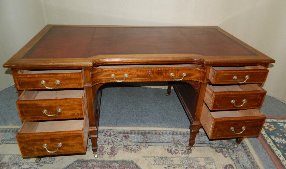 large mahogany desk - Maple & Co View V