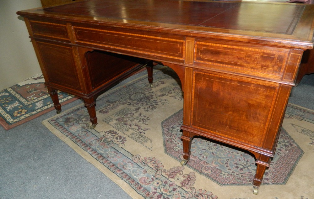large mahogany desk - Maple & Co View VI