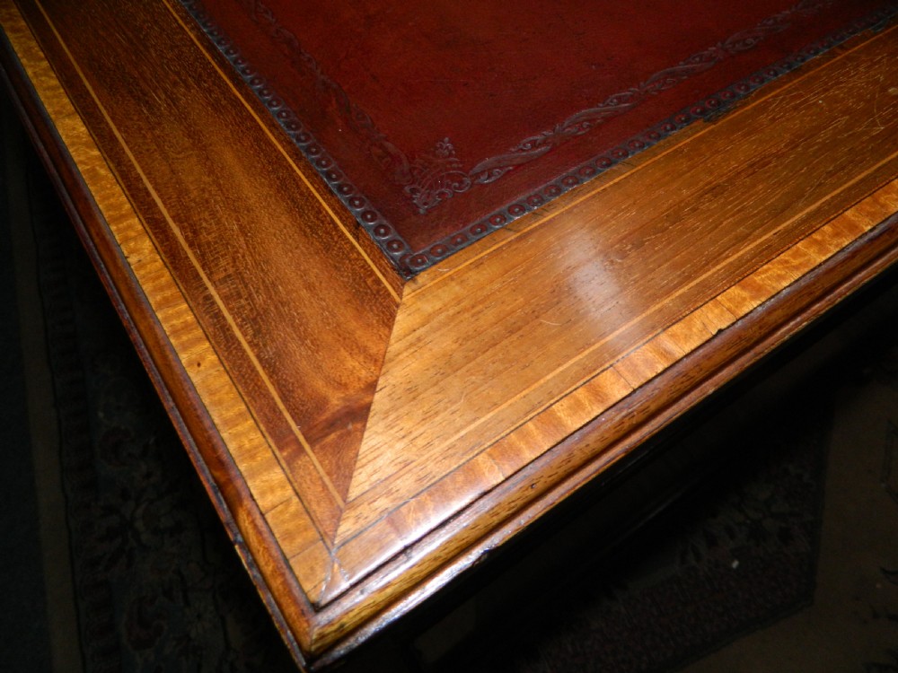 large mahogany desk - Maple & Co View VIII