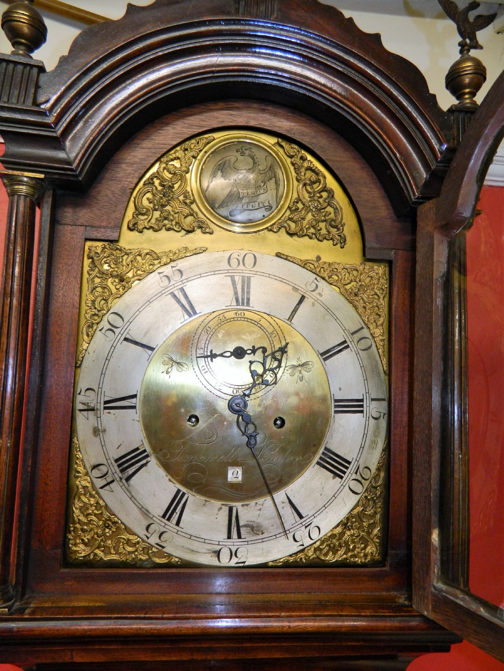 mahogany longcase clock - Timewell of London View V