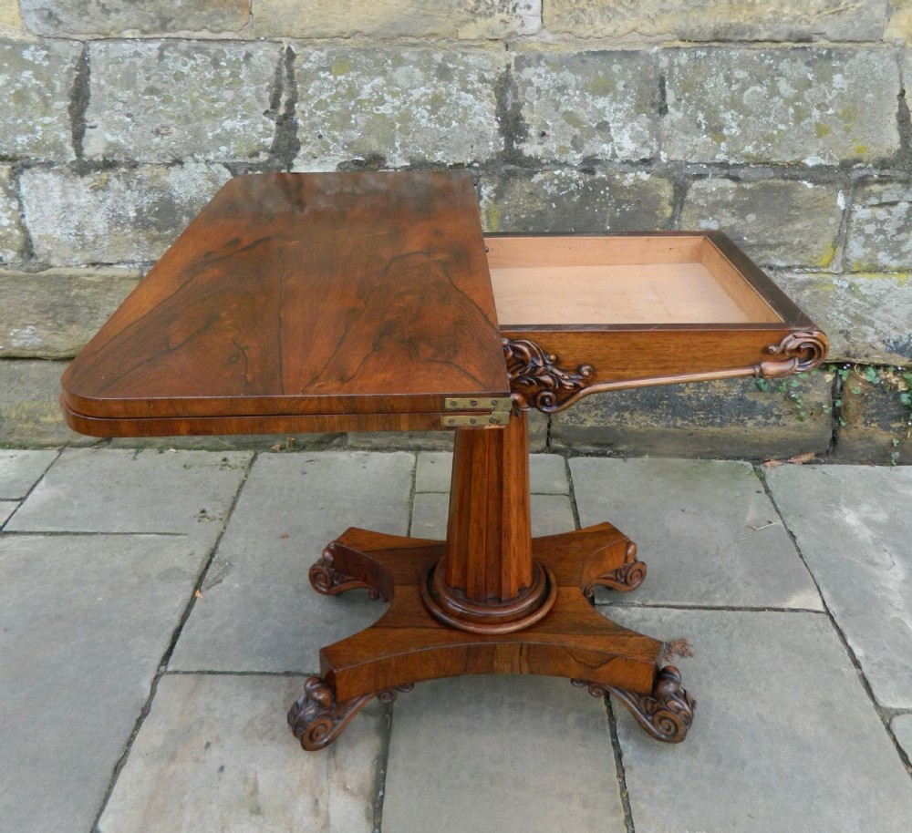 Rosewood card table View VIII
