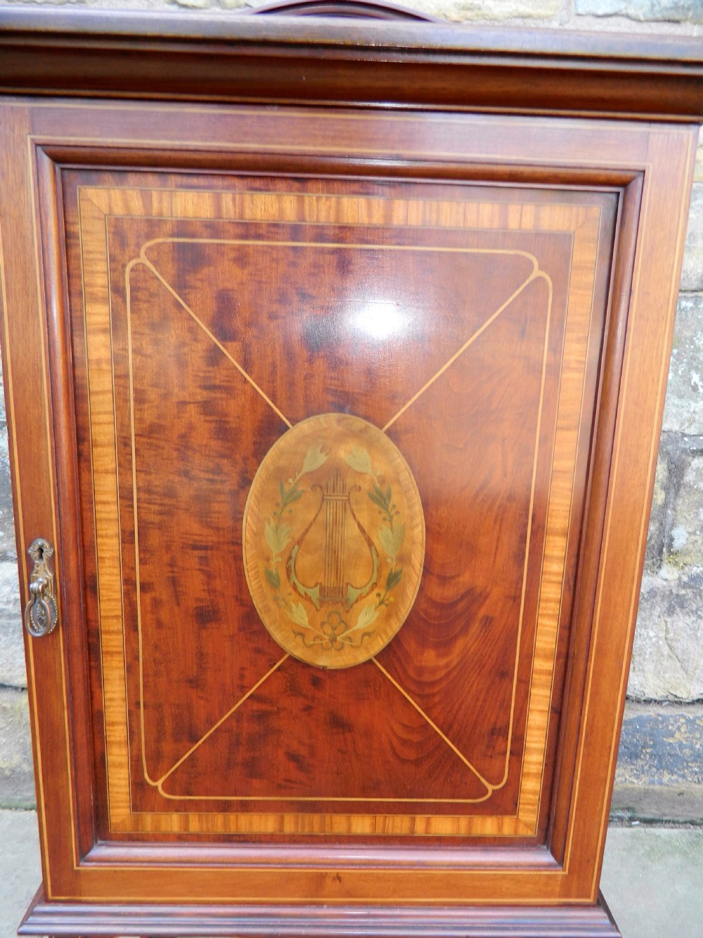 mahogany inlaid music cabinet View II