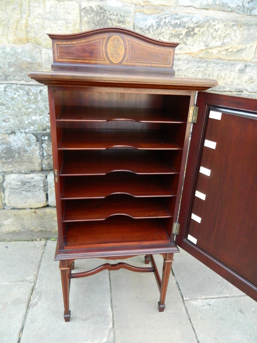 mahogany inlaid music cabinet View V