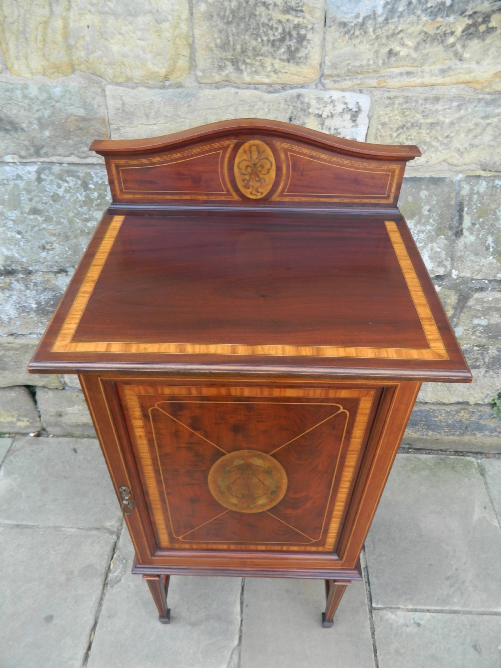mahogany inlaid music cabinet View VI