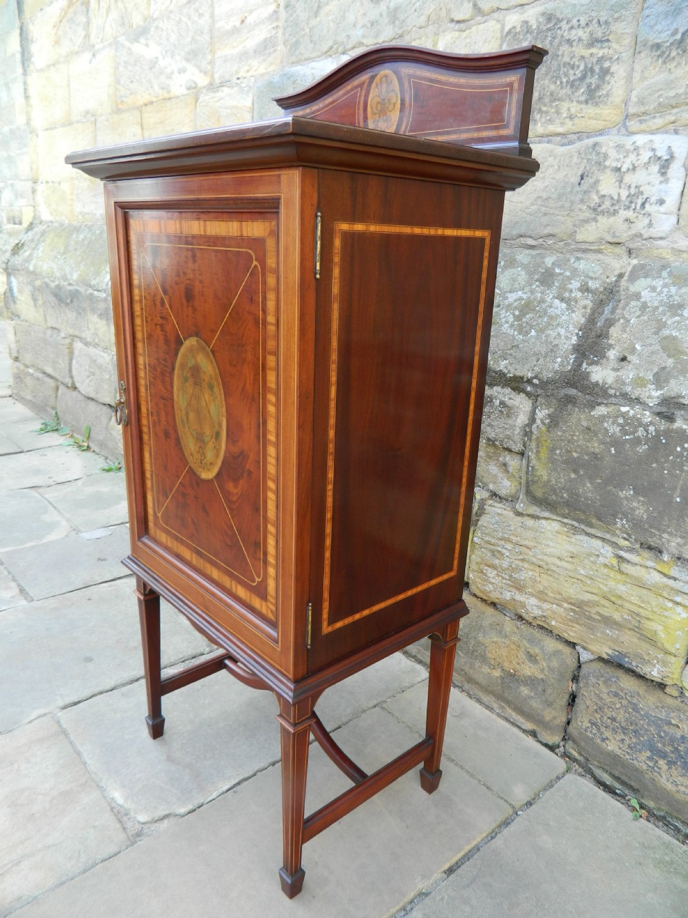 mahogany inlaid music cabinet View VII