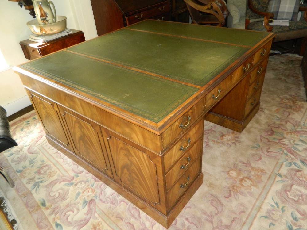 large mahogany partners desk View II