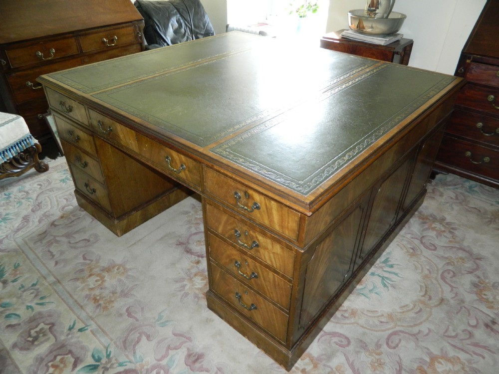 large mahogany partners desk View III