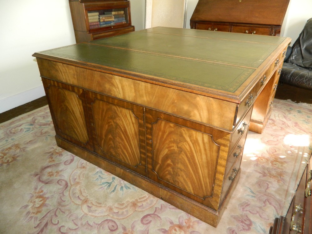 large mahogany partners desk View V