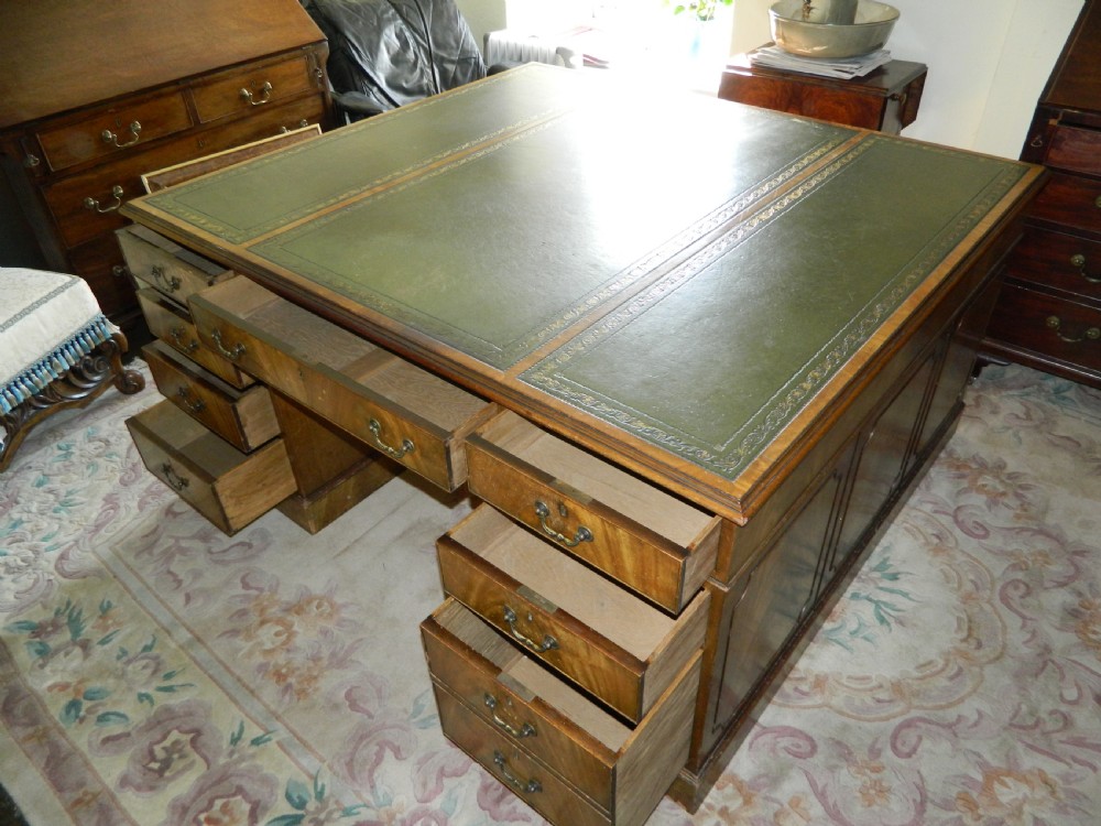 large mahogany partners desk View VIII