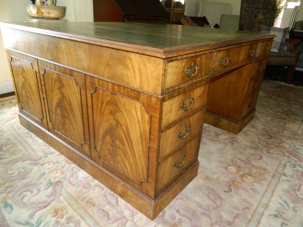 large mahogany partners desk View IX