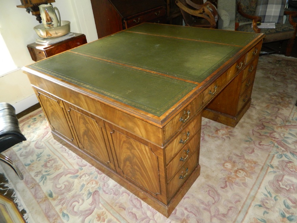 large mahogany partners desk View X