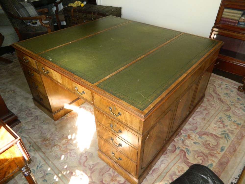 large mahogany partners desk View XI