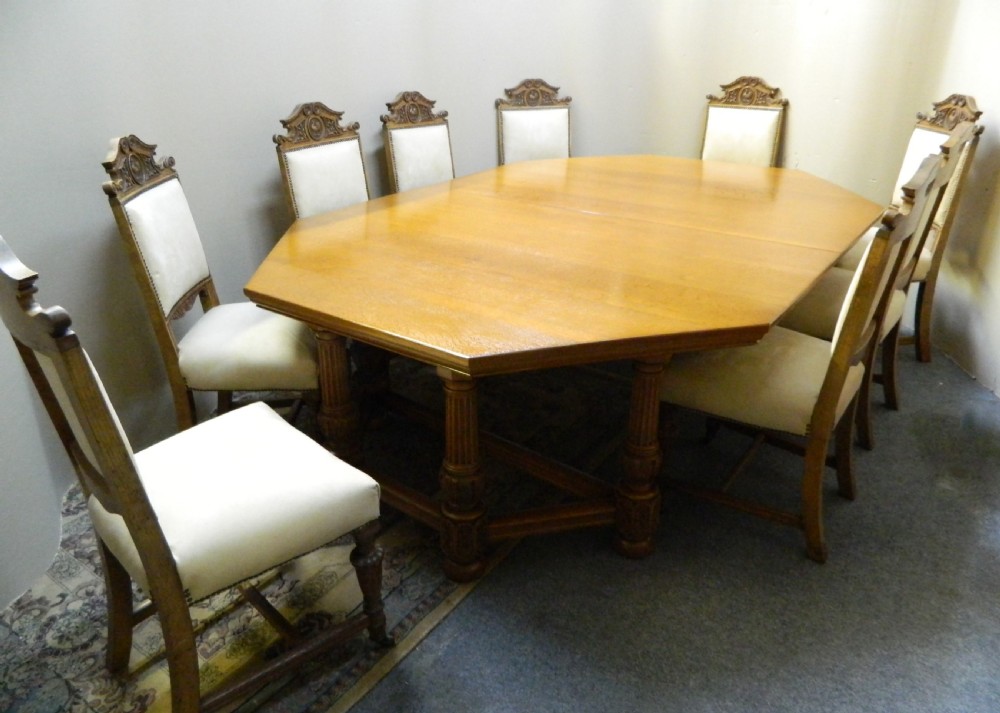 oak dining table and chairs