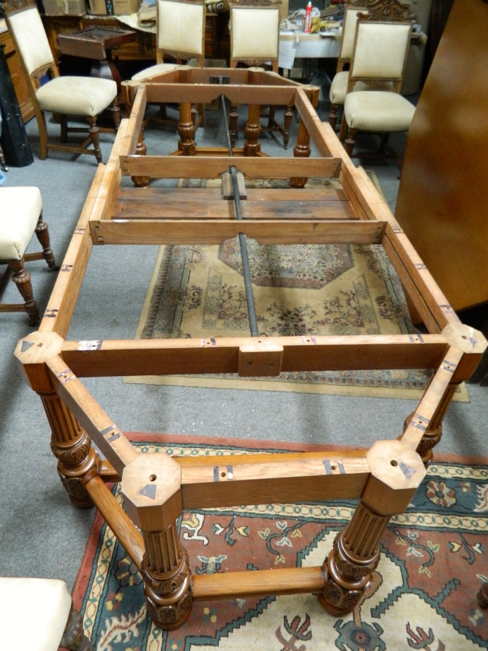 oak dining table and chairs View VII