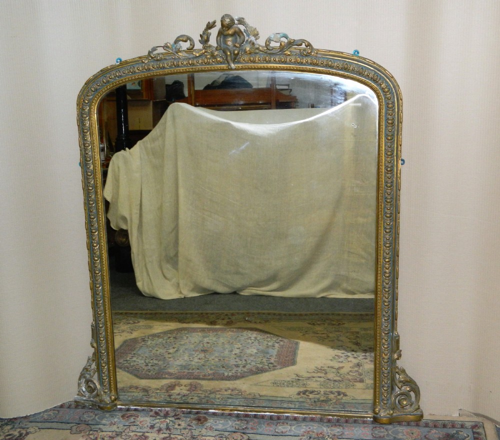 large gilt overmantel mirror View IV