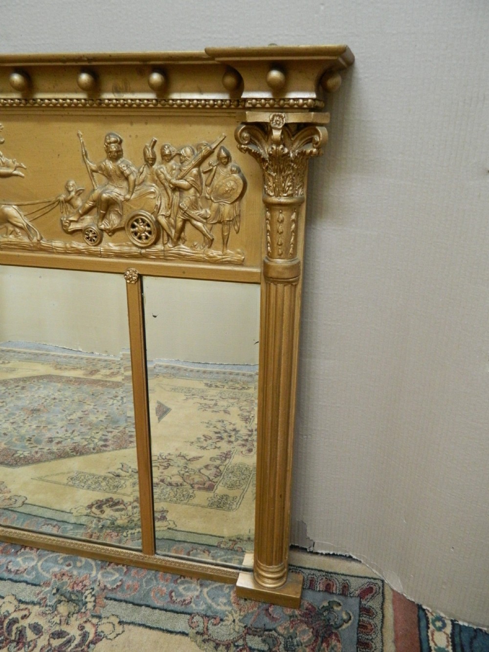 gilt overmantel mirror View III