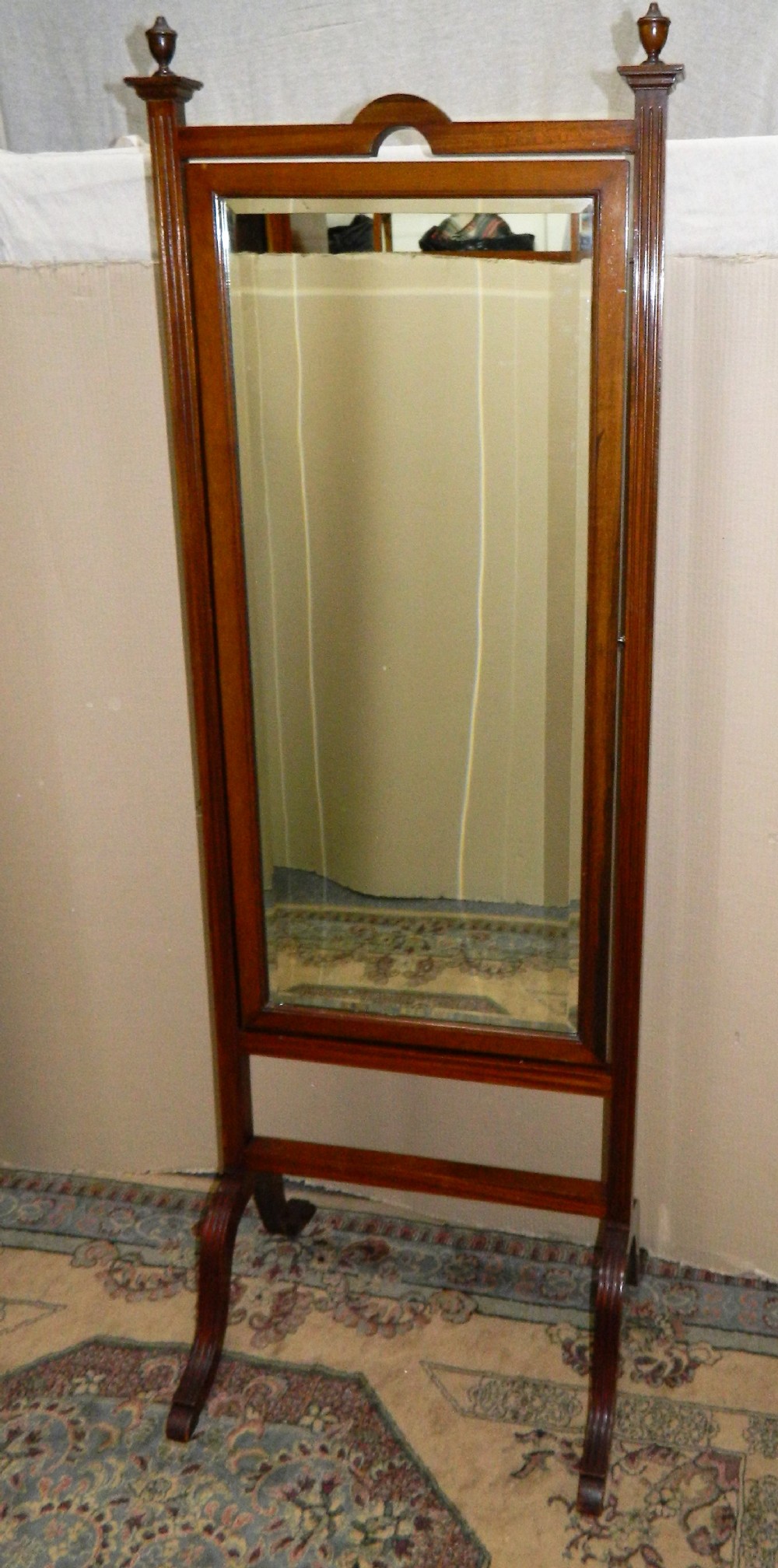 mahogany cheval mirror