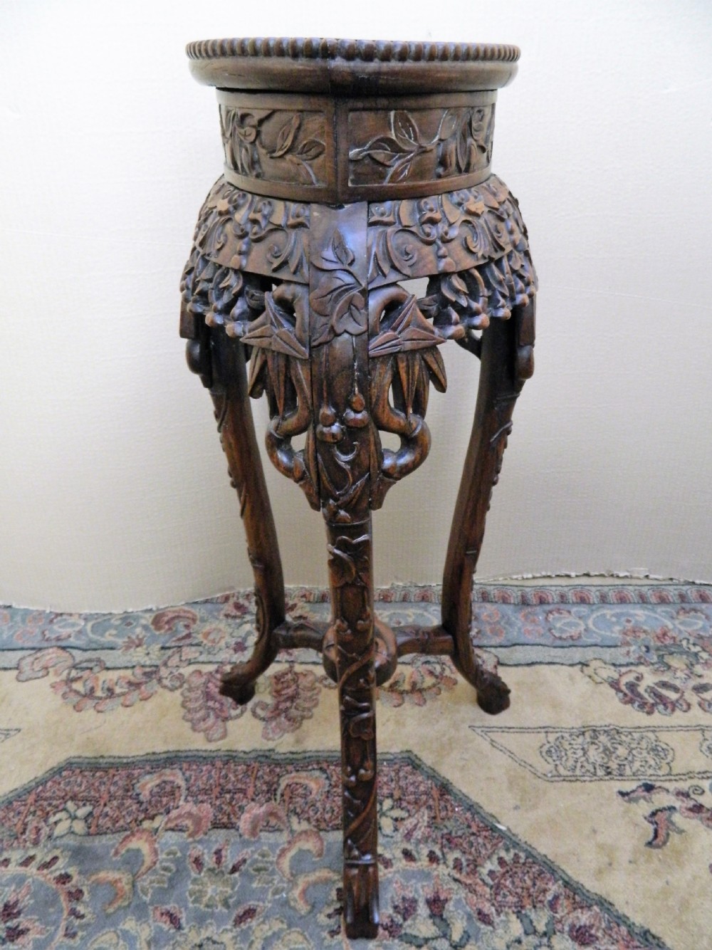 unusual Chinese Oriental hardwood stand View III