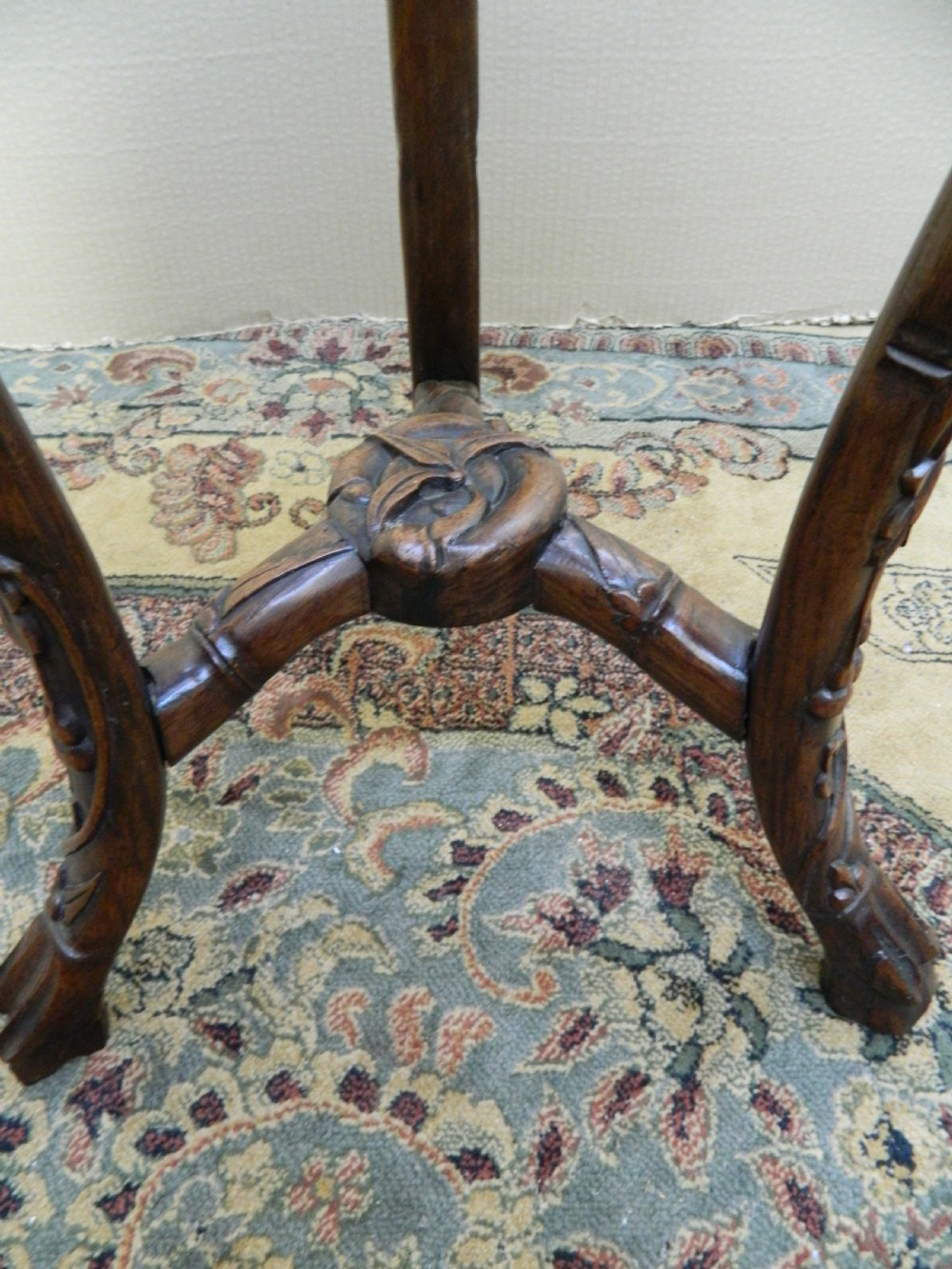 unusual Chinese Oriental hardwood stand View IV