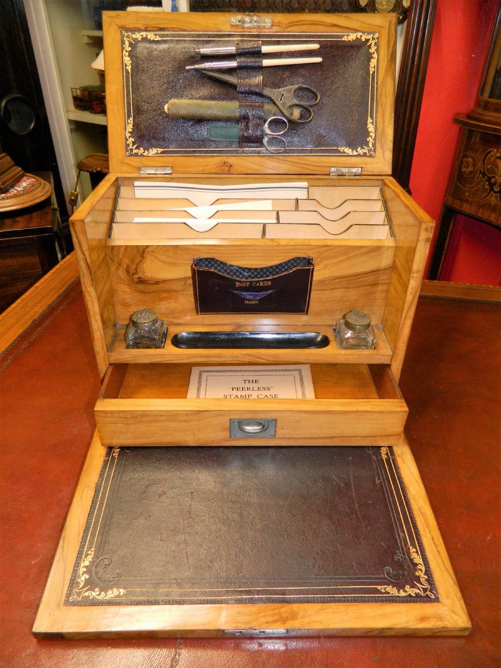 Olivewood stationery box / writing box