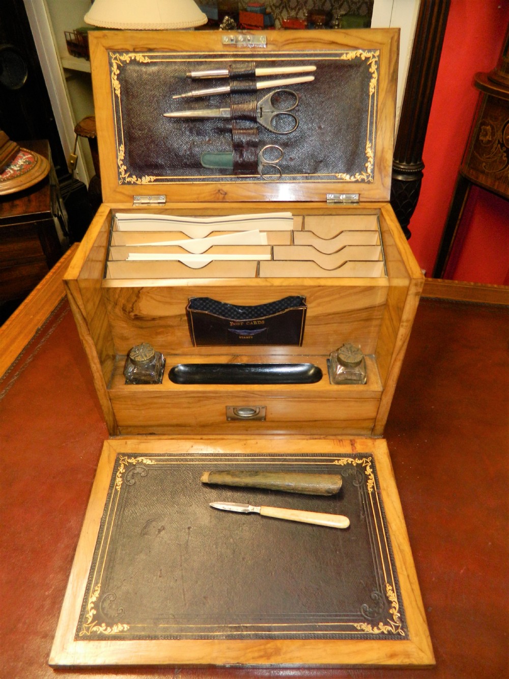 Olivewood stationery box / writing box View VIII