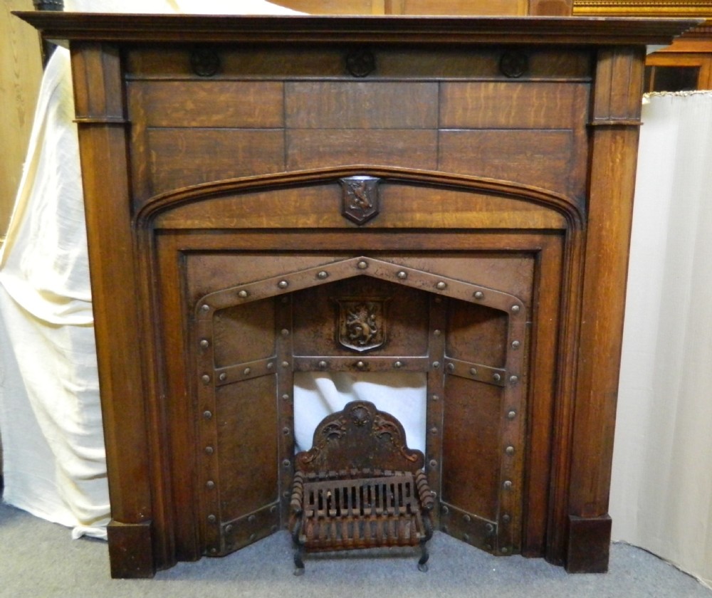 large oak fire surround View VIII