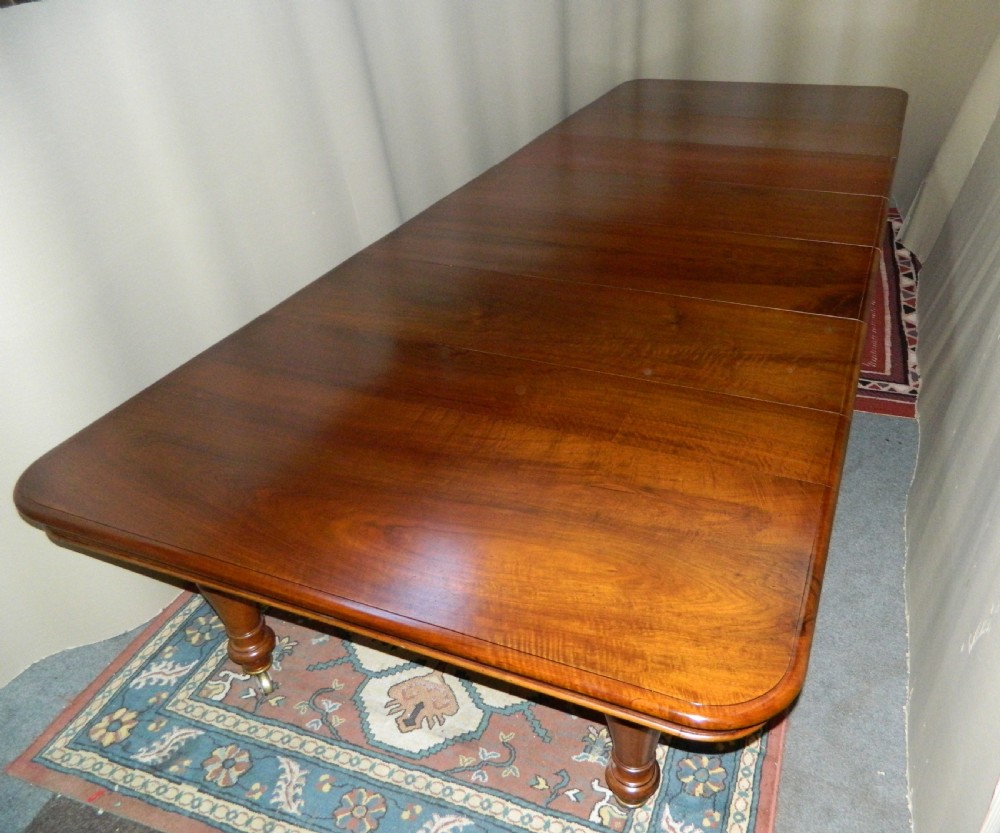Large mahogany dining table with leaf carrier View III