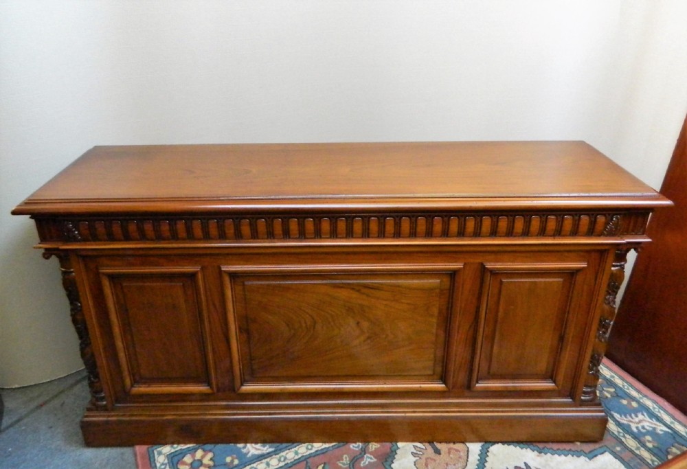 Large mahogany dining table with leaf carrier View VI
