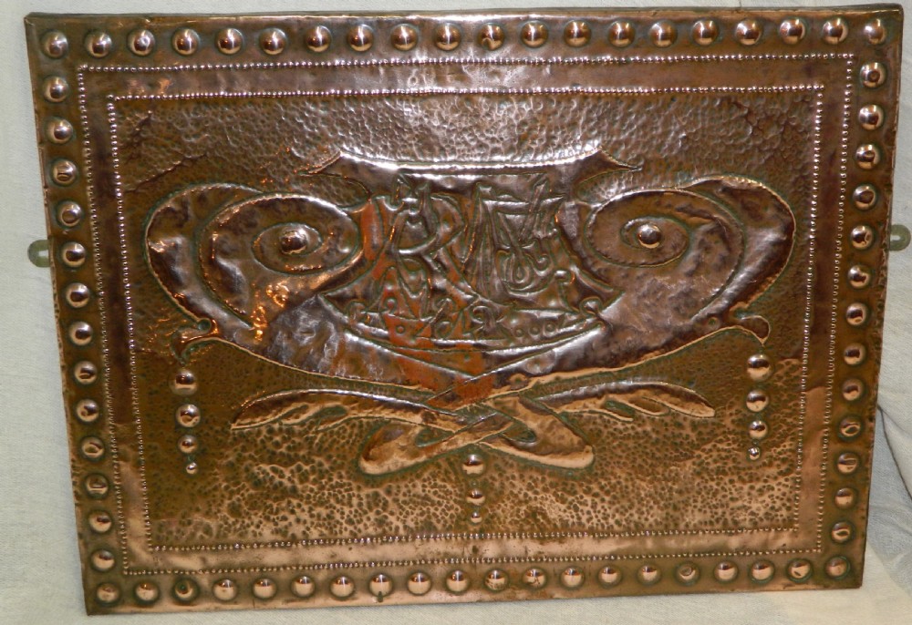 Arts & Crafts copper wall panel View V