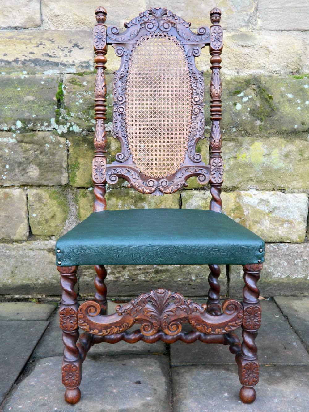 set of 6 carved oak chairs View VI