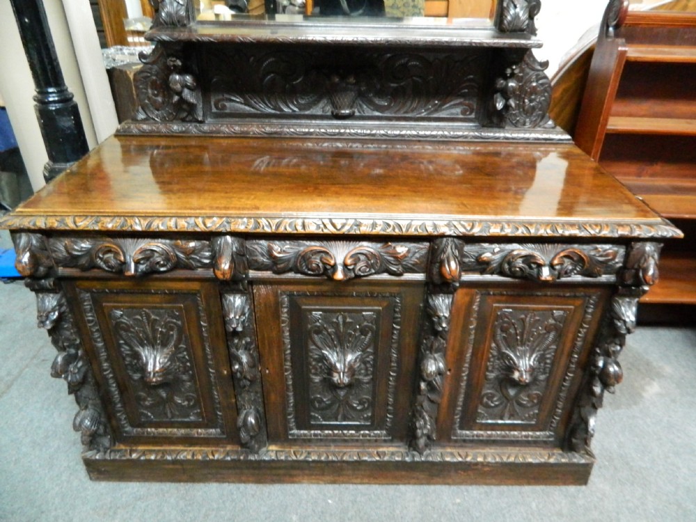 carved oak sideboard View V
