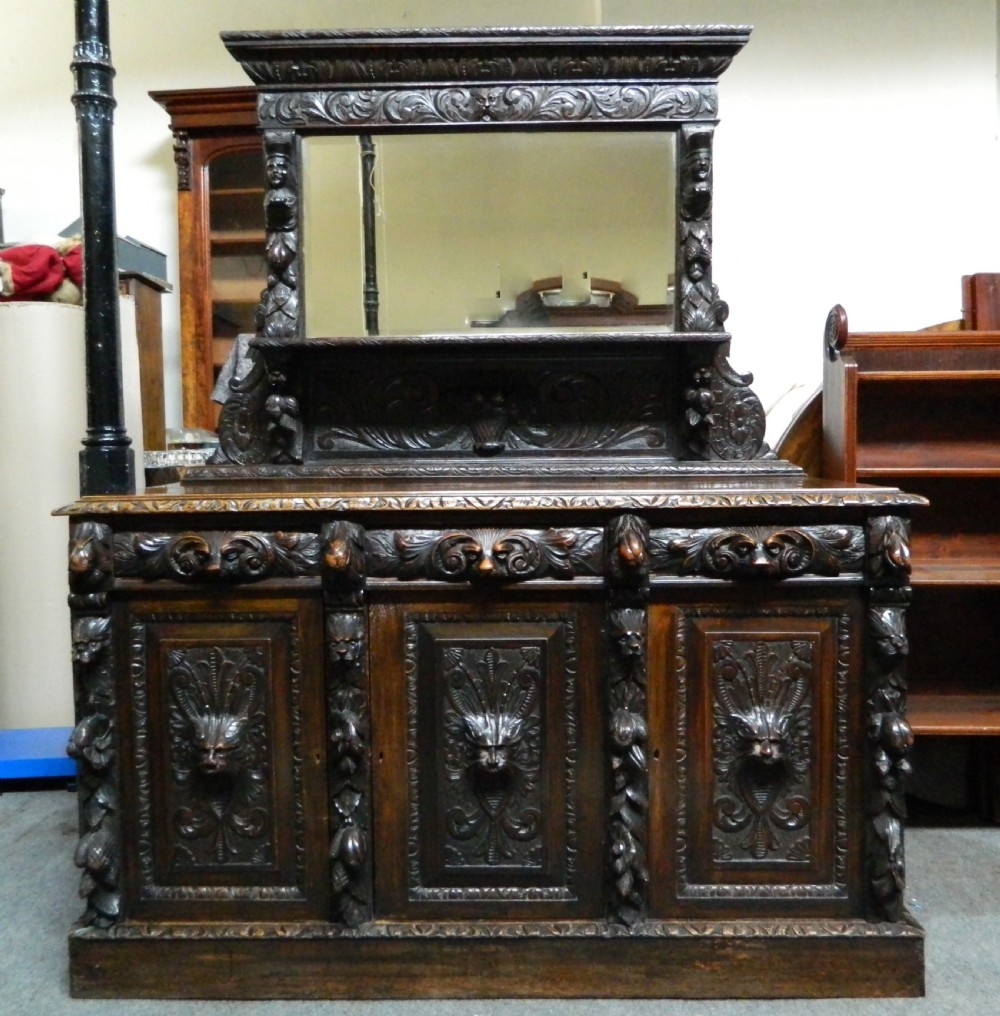 carved oak sideboard View IX