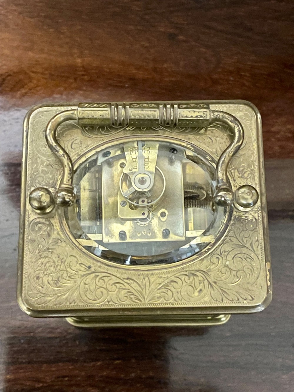 French 8 day carriage clock stamped EGL Paris View III